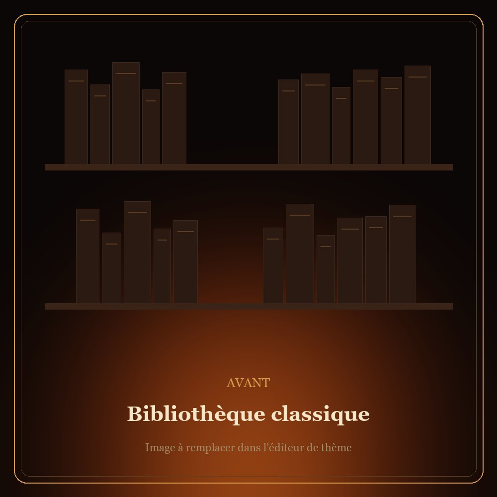 Une bibliothèque classique, avant l'arrivée du dragon