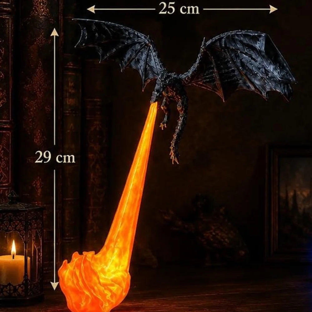 Domavius™ Drakorya — Lampe Dragon Bibliothèque Lumineuse